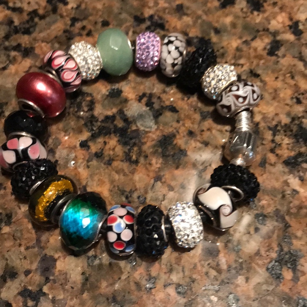 Lot of 19 beads/charms that fit Pandora